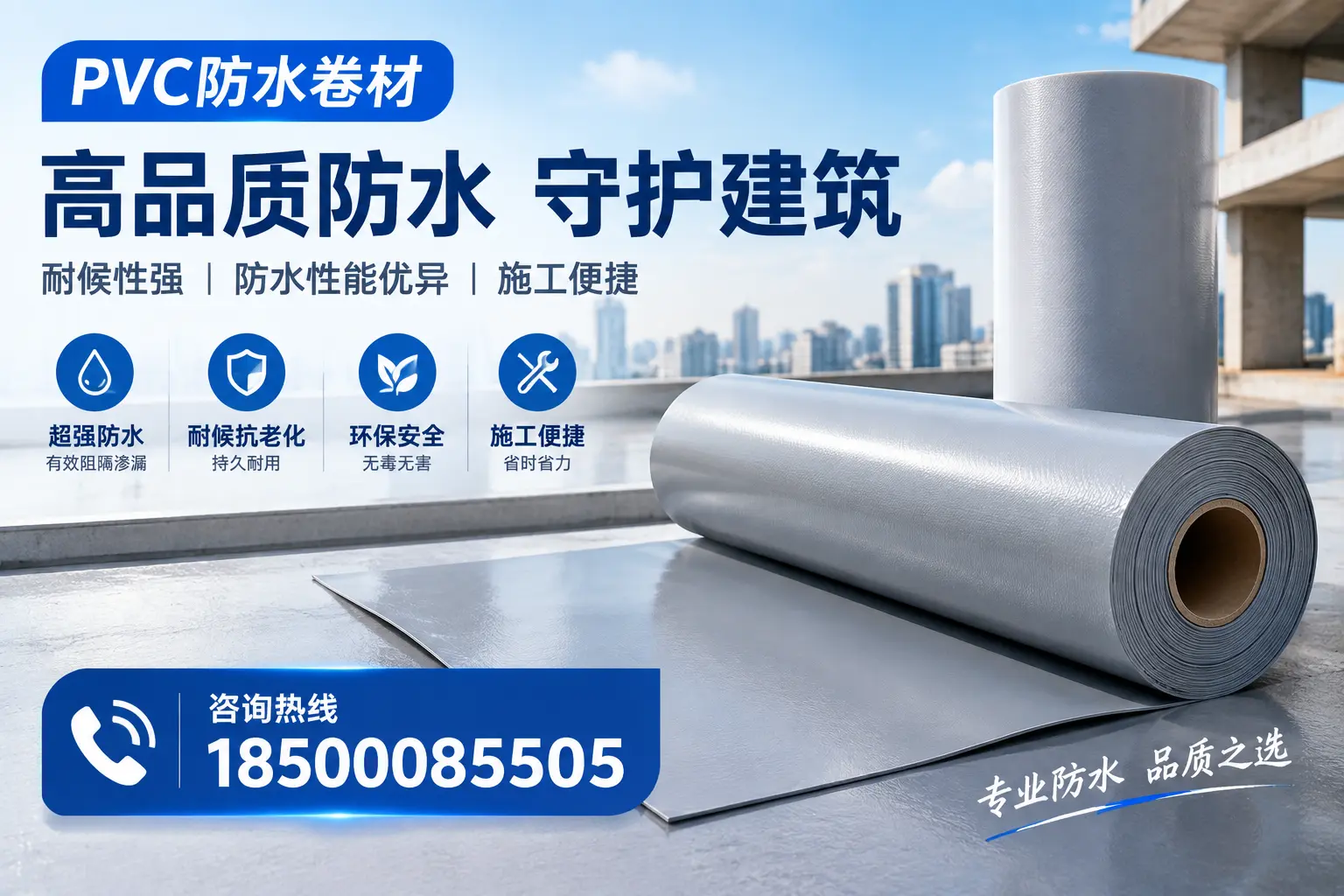 PVC防水卷材的防水效果评测，适合海东的科学依据